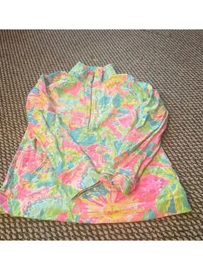 Lilly Pulitzer Size S UPF 50+ Skipper Popover Sunshine State of Mind